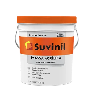 Massa Acrílica PVA 25Kg Lata Suvinil