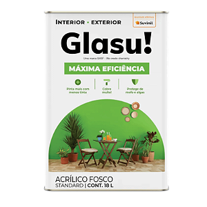 Acrílico Fosco Cores Claras (BASE A) 16,2L Standard Glasu