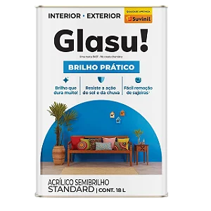Acrílico Semi Brilho Cores Claras (BASE A) 16,2L Standard Glasu