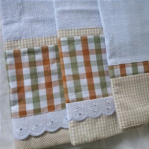 Kit 3 Panos de Prato Artesanais – Cozinha Charmosa e Funcional