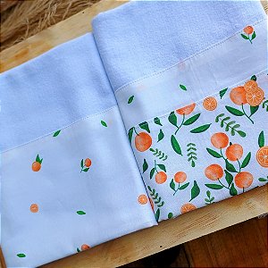 Kit com 2 Panos de Prato - Laranjinhas Rústicas