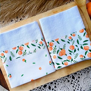 Kit com 2 Panos de Prato - Laranjinha Delicada