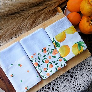 Kit com 3 Panos de Prato - Citrus Suave