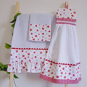 Kit de Cozinha 3 Peças – Moranguinhos