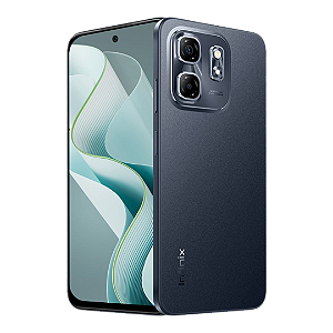 Smartphone Infinix Hot 50i 4GB RAM 256GB 4G Câmera Dupla 48MP+ Selfie 8MP NFC 5000mAh 6,7” 120Hz - Preto Obsidiana