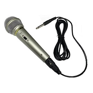 Microfone com Fio SIMPLES01 - Som Limpo e Claro