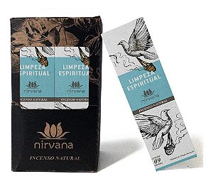 INCENSO NIRVANA LIMPEZA ESPIRITUAL 100% NATURAL 9 VARETAS