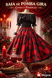 SAIA POMBO GIRA FLORES VERMELHAS