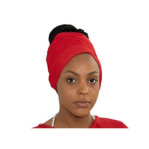 PANO DE CABEÇA EM MICROFIBRA VERMELHO