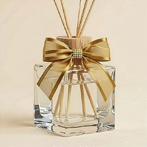 Laço Com Strass Dourado - Dourado - 8x8cm - 1 unidade - Rizzo