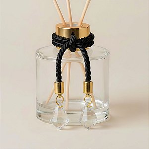 Cordão Decorativo Com Pingente Pião - Preto Com Ouro - 33,5cm - 1 unidade - Rizzo