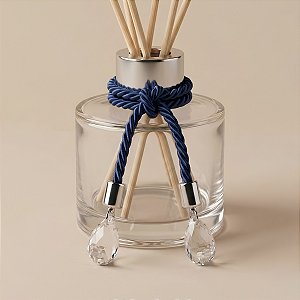 Cordão Decorativo Com Pingente Gota - Azul Marinho Com Prata - 33,5cm - 1 unidade - Rizzo