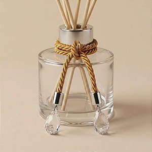 Cordão Decorativo Com Pingente Gota - Mel Com Prata - 33,5cm - 1 unidade - Rizzo