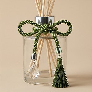 Cordão Decorativo - Verde Pingente Gota e Pompom - 32cm - 1 unidade - Rizzo