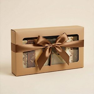 Laço Perfeito de Fita de Cetim com Adesivo - Capuccino - G 7x21,5cm - 3 unidades - Cromus - Rizzo