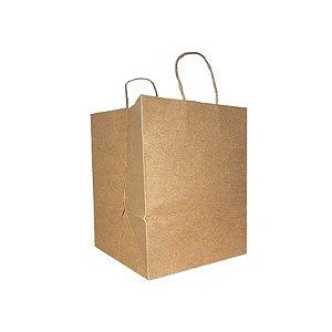 Sacola de Papel 28x23x18cm - Kraft Premium - Fundo Largo D-28 - 10 unidades - Rizzo