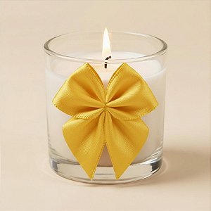 Lacinho de Fita de Cetim Amarelo Canario 38mm - 7,6cm - Cor 242 - 6 unidades - Progresso - Rizzo