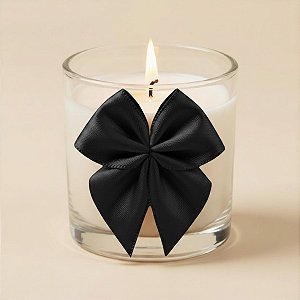 Lacinho de Fita de Cetim Preto 38mm - 7,6cm - Cor 219 - 6 unidades - Progresso - Rizzo