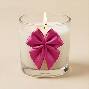 Lacinho de Fita de Cetim Pink 22mm - 5cm - Cor 303 - 12 unidades - Progresso - Rizzo