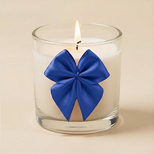 Lacinho de Fita de Cetim Azul Royal 22mm - 5cm - Cor 214 - 12 unidades - Progresso - Rizzo
