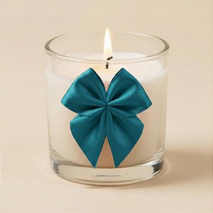 Lacinho de Fita de Cetim Azul Turquesa 22mm - 5cm - Cor 213 - 12 unidades - Progresso - Rizzo