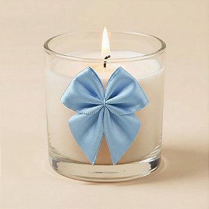 Lacinho de Fita de Cetim Azul Bebe 22mm - 5cm - Cor 212 - 12 unidades - Progresso - Rizzo