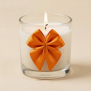 Lacinho de Fita de Cetim Laranja 22mm - 5cm - Cor 066 - 12 unidades - Progresso - Rizzo