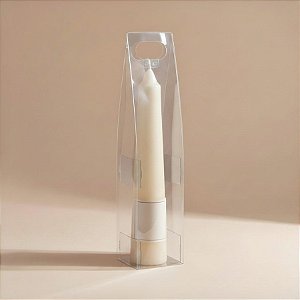 Sacola Quadrada Transparente Bag Para Vinho 750ml - Lisa - 38cm - 1 unidade - Rizzo