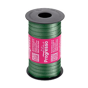 Fita de Cetim 7mm nº1 - 100m Cor 2059 Verde Oliva - 1 unidade - Fitas Progresso - Rizzo