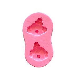 Molde de Silicone Dois Palhaço Circo S1426 - 1 unidade - Molds Planet - Rizzo