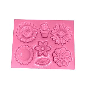 Molde de Silicone Folha Vaso Margarida S1416 - 1 unidade - Molds Planet - Rizzo