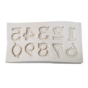 Molde De Silicone - 1738 - Números Floridos - 1 unidade - Mazulli - Rizzo