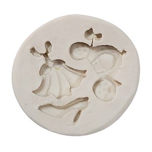 Molde De Silicone - 1623 - Kit Princesa Mini - 1 unidade - Mazulli - Rizzo