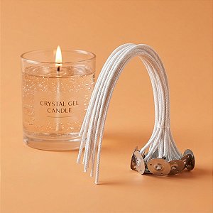 Pavio para Velas de Gel Cristal - 21cm - 12 unidades - Rizzo