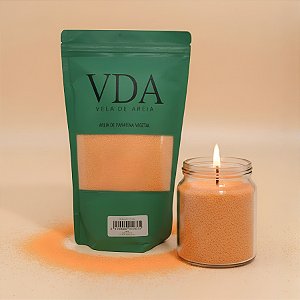 Cera Vegetal Areia Pronta para Vela - Laranja - 500g - 1 unidade - Rizzo
