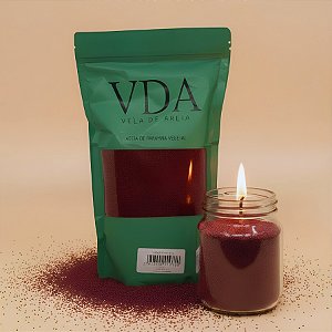 Cera Vegetal Areia Pronta para Vela - Bordô - 500g - 1 unidade - Rizzo
