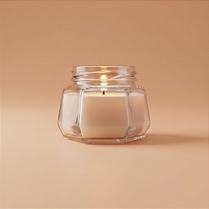 Pote De Vidro Sextavado - 170ml - 1 unidade - Rizzo