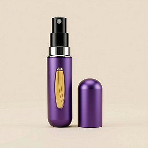 Porta Perfume de Vidro Portátil - Lilás - 5ml - 7,5cm - 1 unidade - Rizzo