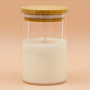 Pote de Vidro Hermético com Tampa de Bambu - 20x10cm - 1,4L - 1 unidade - Rizzo