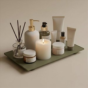 Bandeja Mesa Retangular Com Pé - Musgo - 10x20cm - 1 unidade - Rizzo