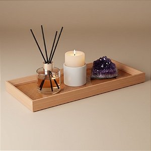 Bandeja em MDF e PU - 27x27x5cm - 1 unidade - Rizzo