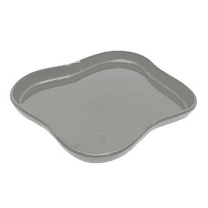 Bandeja Orgânica  - 18x14,5 cm -   Cinza - 1 unidade - Só Boleiras - Rizzo