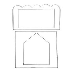 Kit Cortador Molde Mini Casa 3D - Ref.390 - 4 unidades - RR CORTADORES - Rizzo
