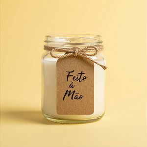 Tag Decorativa Kraft com Furo - Feito á Mão - 10 unidades - Rizzo