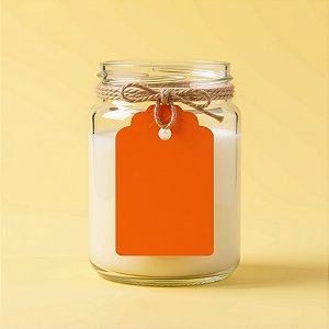 Tag Decorativa com Furo - Laranja - 10 unidades - Rizzo