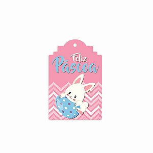 Tag Decorativa Feliz Páscoa com 12 un. Duster Festas Rizzo Confeitaria