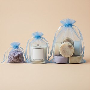 Saquinho de Organza - Azul - 10 unidades - Rizzo