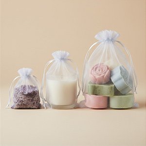 Saquinho de Organza - Branco - 10 unidades - Rizzo