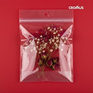 Saco Adesivado com Furo - 10x15cm - 100 unidades - Cromus Embalagens