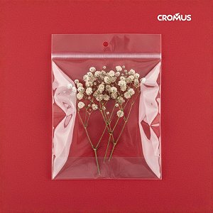 Saco Adesivado com Furo - 7,5x13cm - 100 unidades - Cromus Embalagens